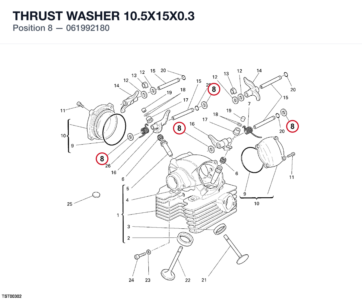 THRUST WASHER 10.5X15X0.3
