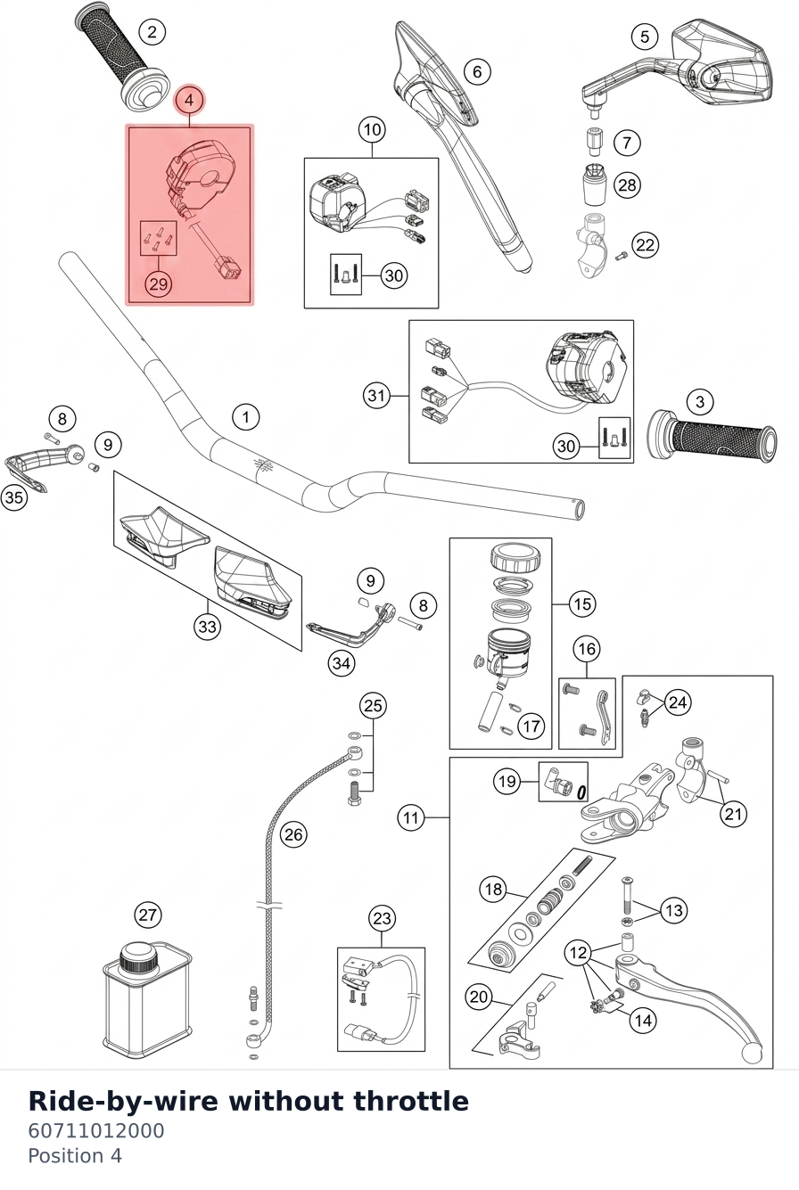 Diagram preview: Ride-by-wire without throttle (60711012000)