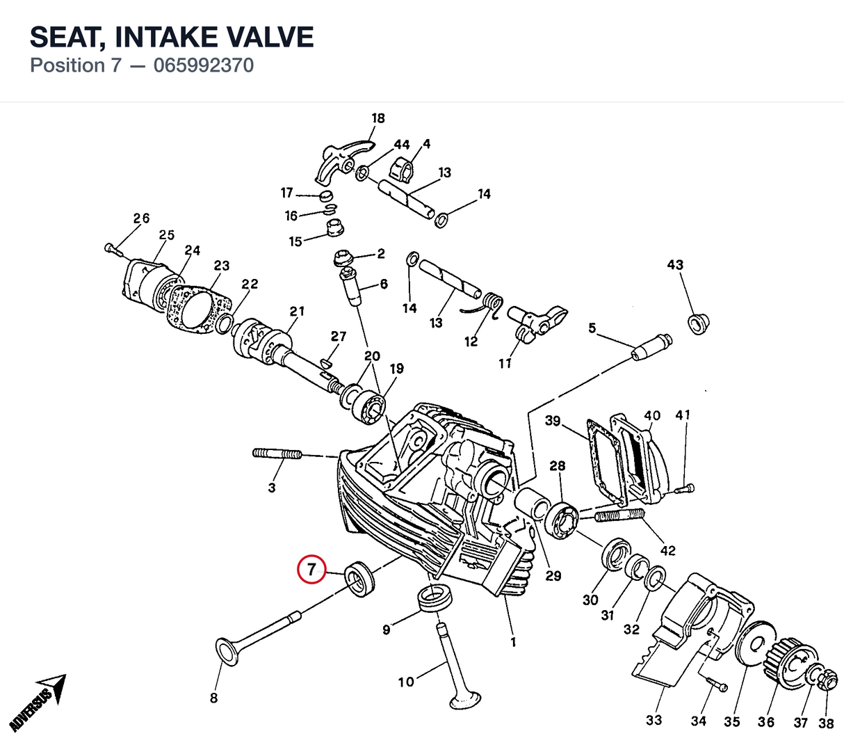 SEAT, INTAKE VALVE