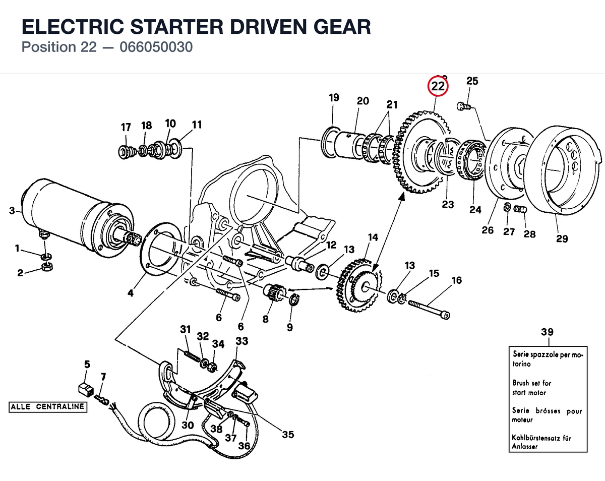 ELECTRIC STARTER DRIVEN GEAR