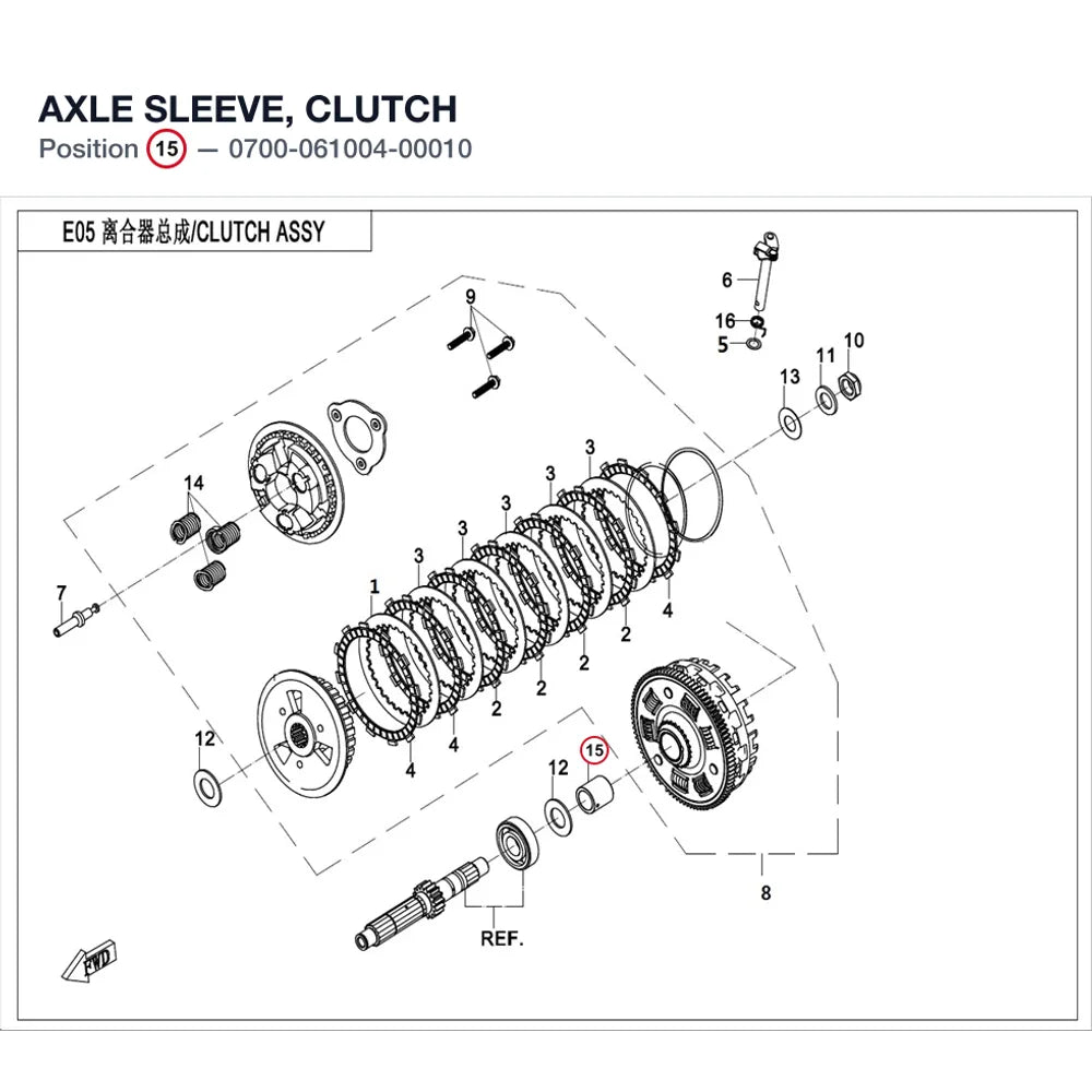 AXLE SLEEVE, CLUTCH product image