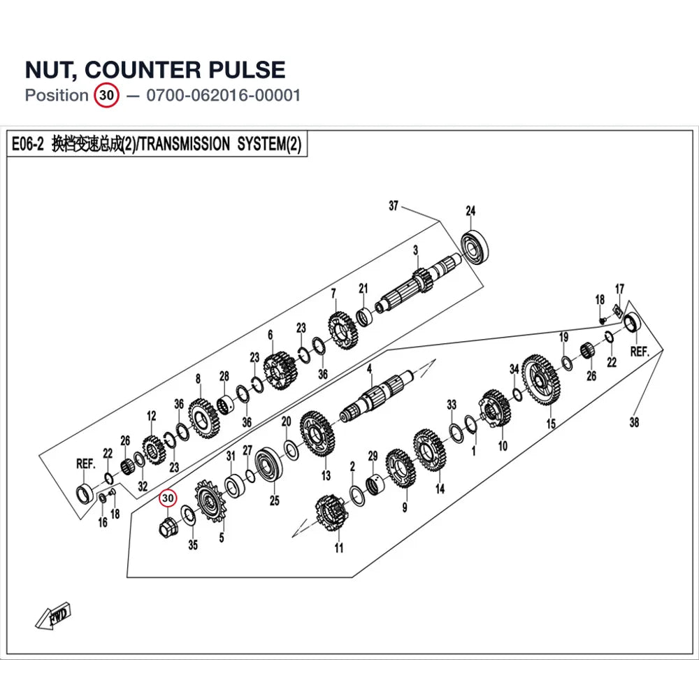 NUT, COUNTER PULSE product image