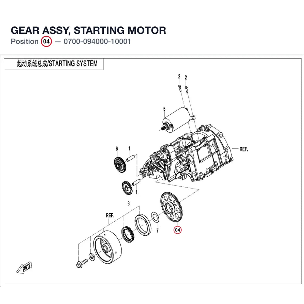 GEAR ASSY, STARTING MOTOR product image