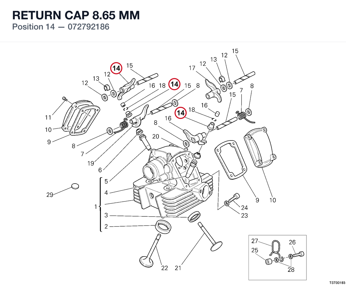 RETURN CAP 8.65 MM 072792186 diagram position