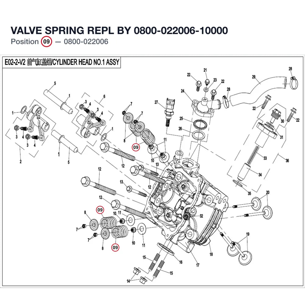 VALVE SPRING REPL BY 0800-022006-10000 product image