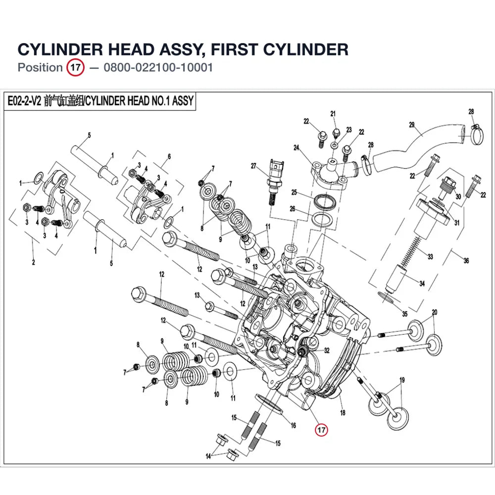 CYLINDER HEAD ASSY, FIRST CYLINDER product image
