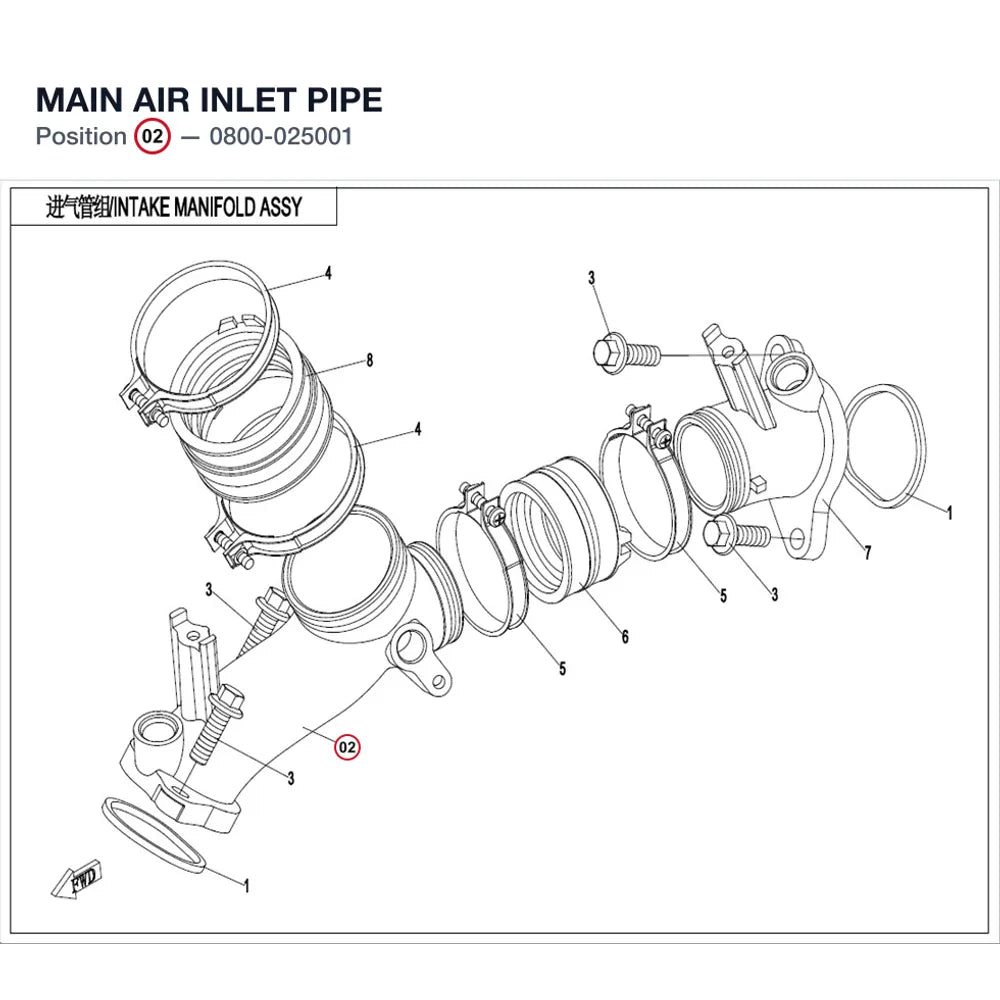 MAIN AIR INLET PIPE product image