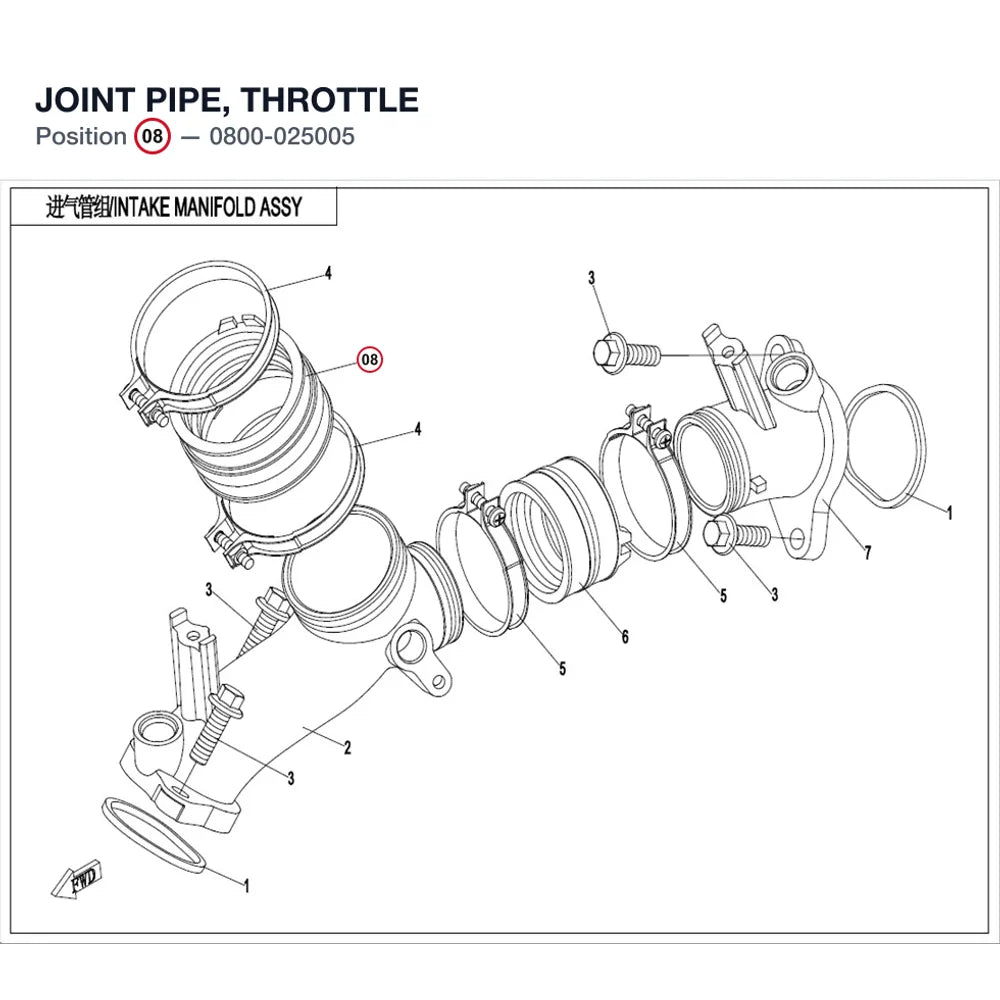 JOINT PIPE, THROTTLE product image