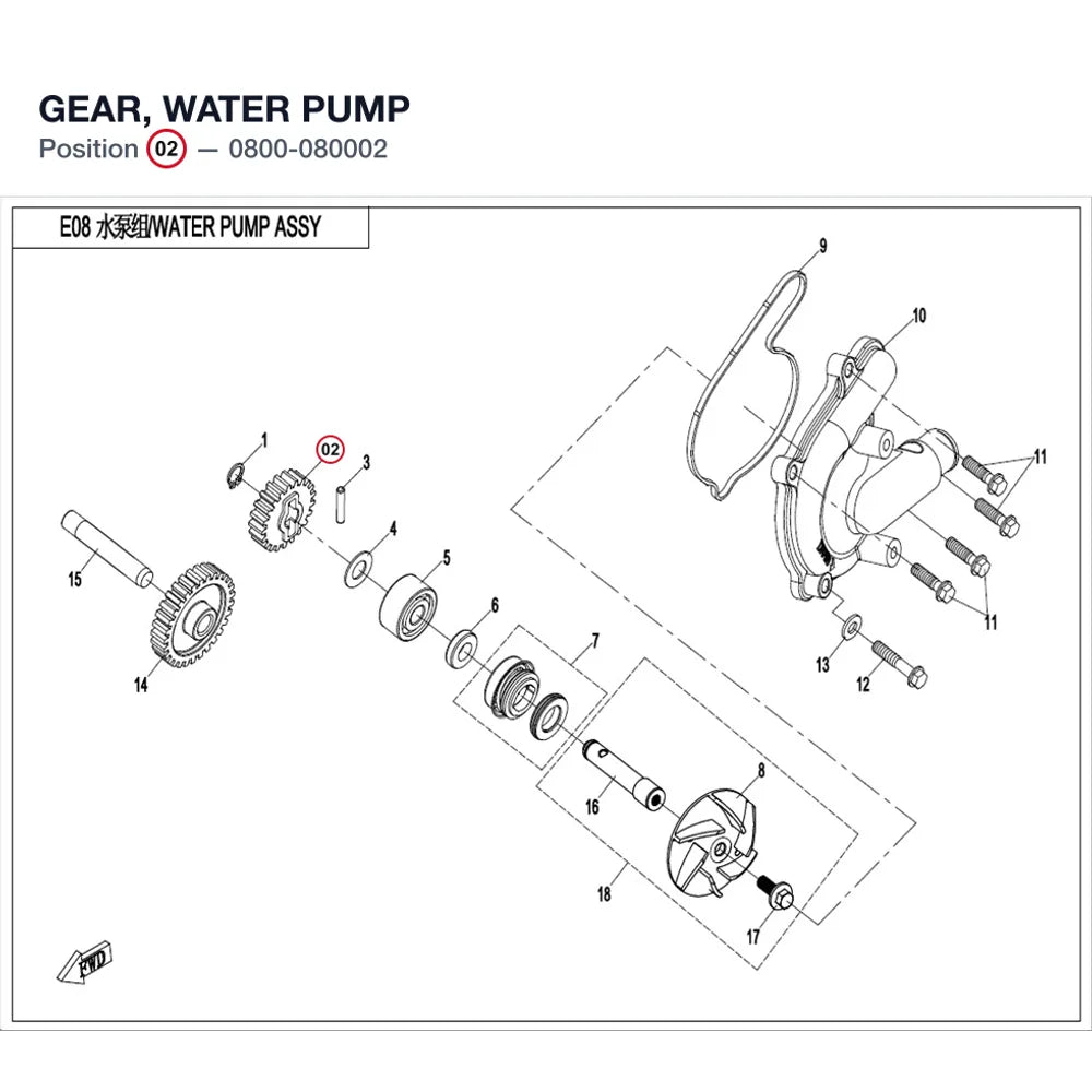 GEAR, WATER PUMP product image