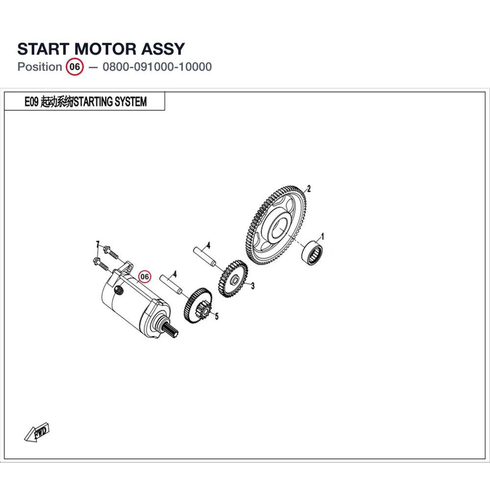 START MOTOR ASSY product image