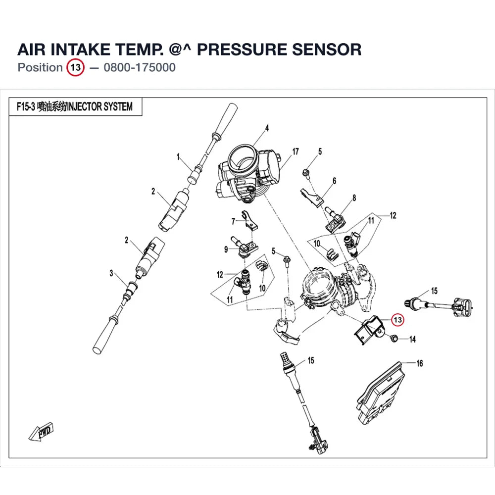 AIR INTAKE TEMP. @^ PRESSURE SENSOR product image