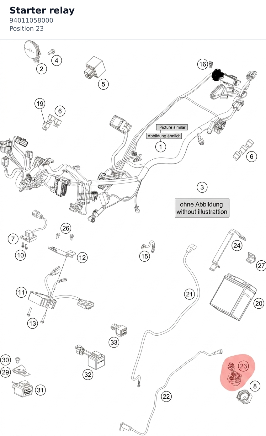 Diagram preview: Starter relay (94011058000)