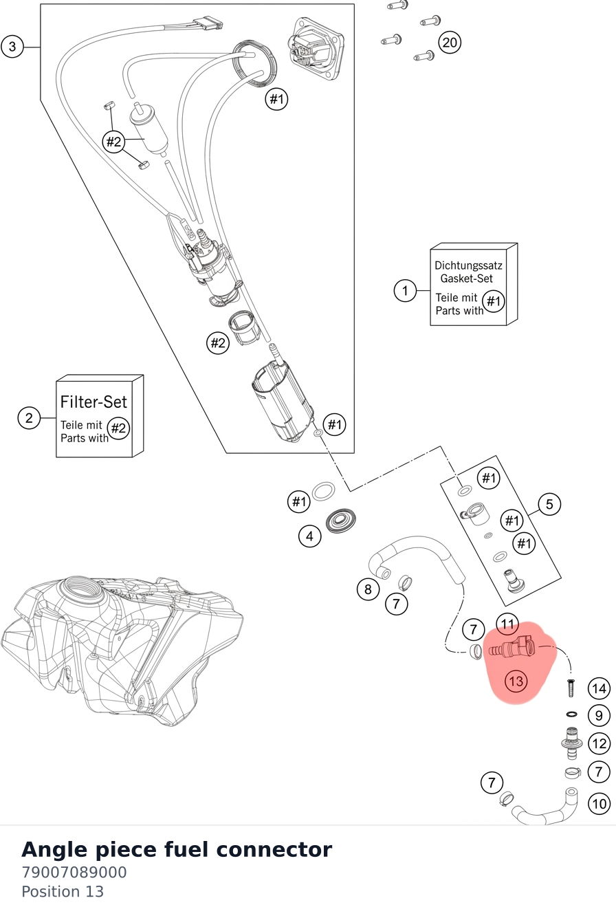 Diagram preview: Angle piece fuel connector (79007089000)