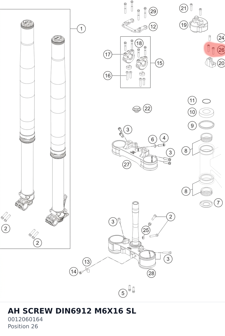 Diagram preview: AH SCREW DIN6912 M6X16 SL (0012060164)