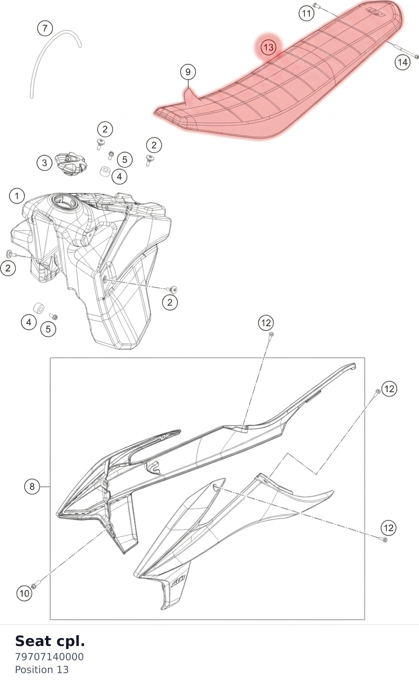 Diagram preview: Seat cpl. (79707140000)