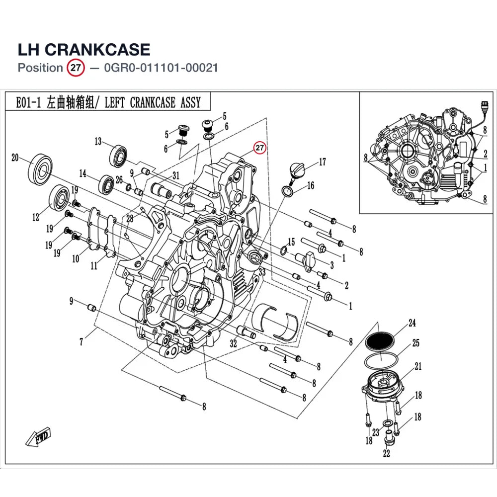 LH CRANKCASE product image