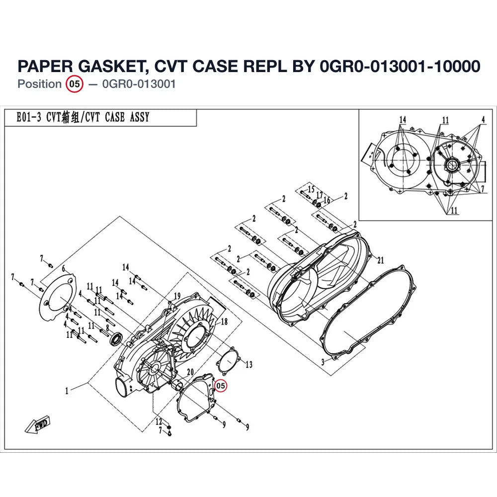 PAPER GASKET, CVT CASE REPL BY 0GR0-013001-10000 product image
