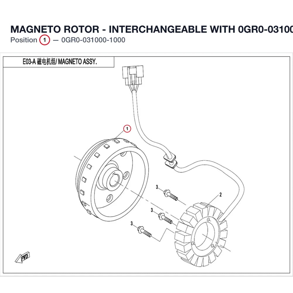 MAGNETO ROTOR - INTERCHANGEABLE WITH 0GR0-031000-20000 product image