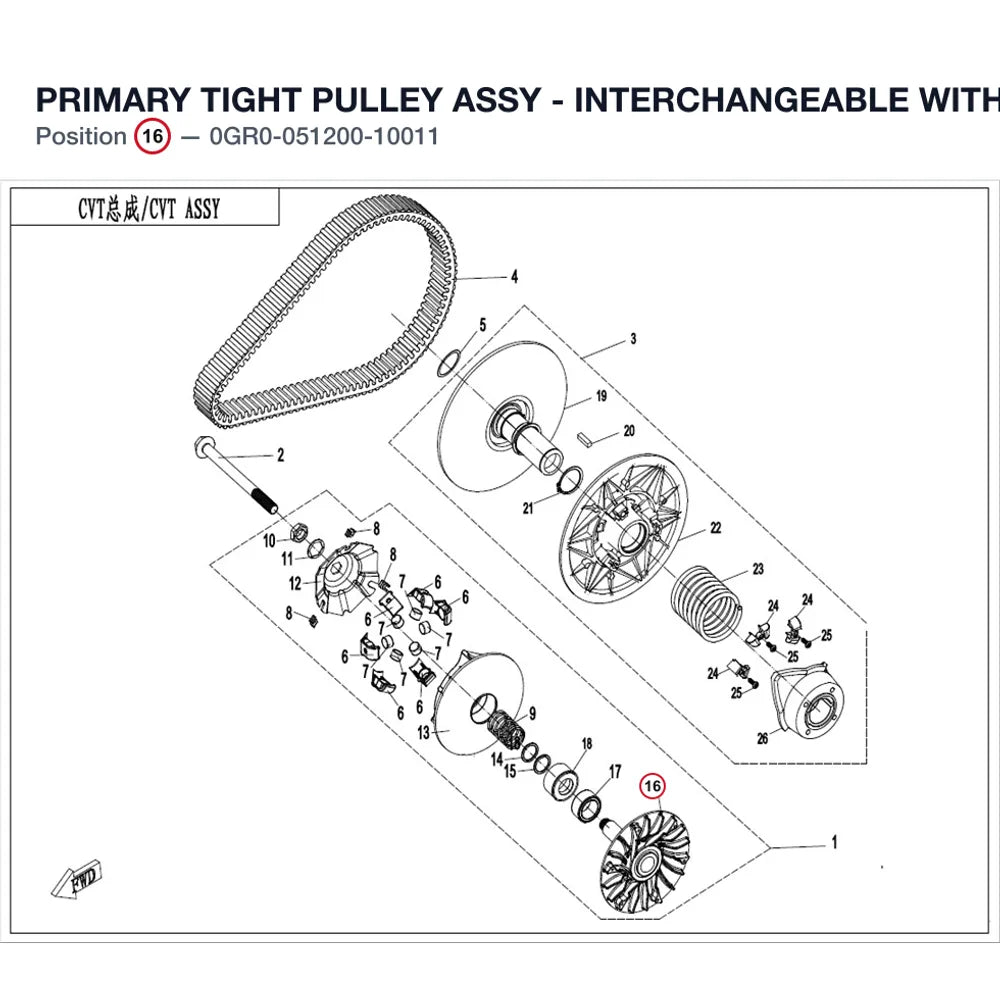 PRIMARY TIGHT PULLEY ASSY product image