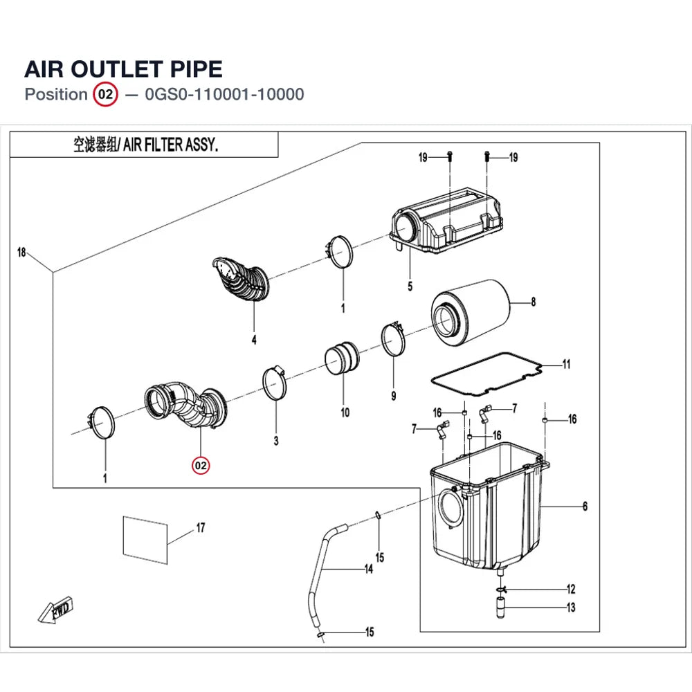 AIR OUTLET PIPE product image