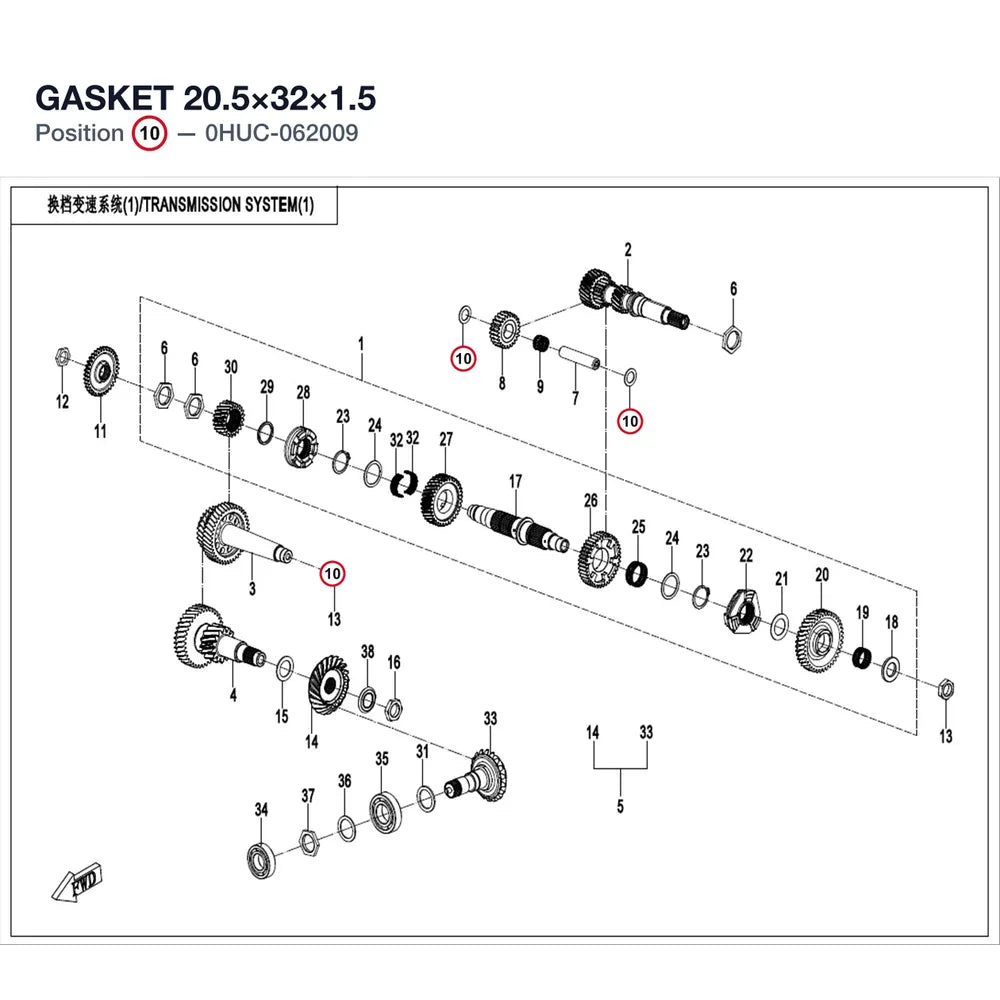 GASKET 20.5×32×1.5 product image
