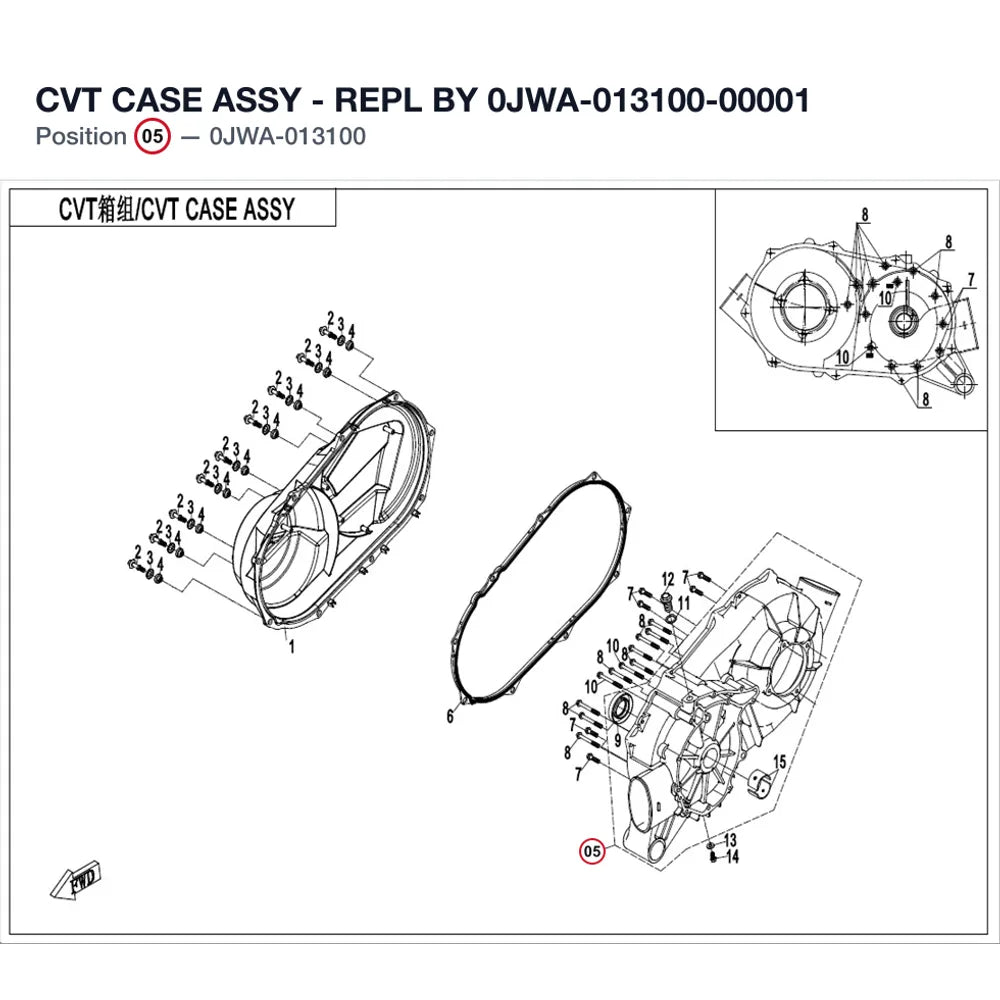 CVT CASE ASSY - REPL BY 0JWA-013100-00001 product image