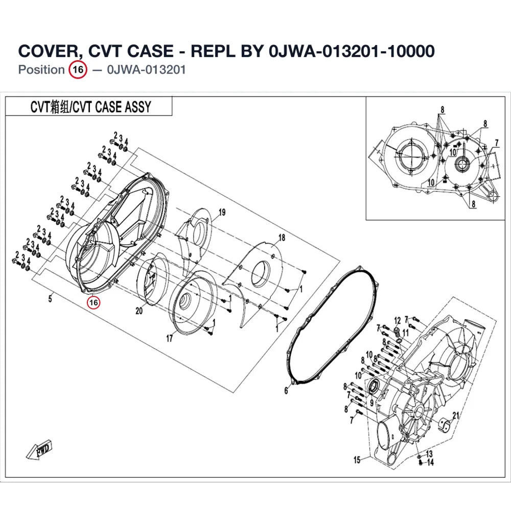 COVER, CVT CASE - REPL BY 0JWA-013201-10000 product image