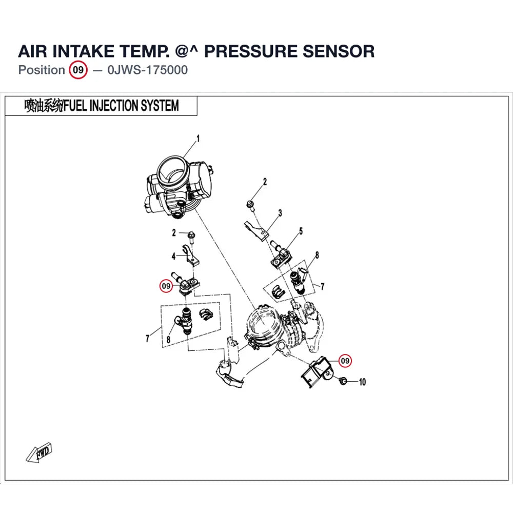 AIR INTAKE TEMP. @^ PRESSURE SENSOR product image