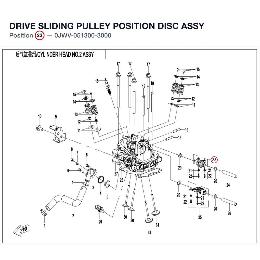 DRIVE SLIDING PULLEY POSITION DISC ASSY product image