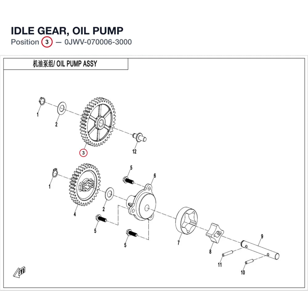 IDLE GEAR, OIL PUMP product image