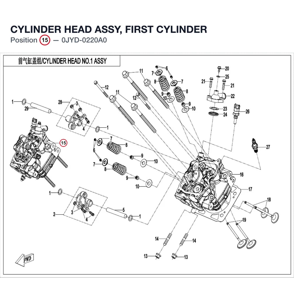 CYLINDER HEAD ASSY, FIRST CYLINDER product image