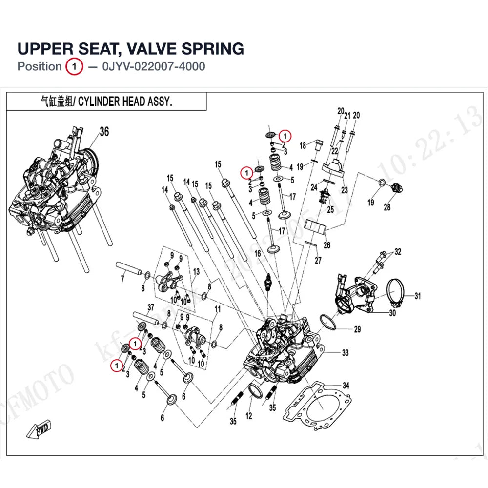 UPPER SEAT, VALVE SPRING product image