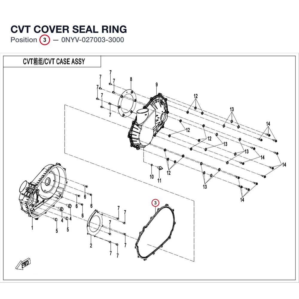 CVT COVER SEAL RING product image