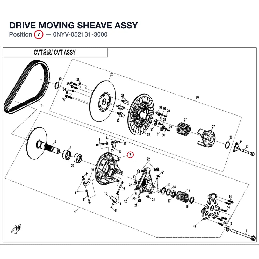 DRIVE MOVING SHEAVE ASSY product image