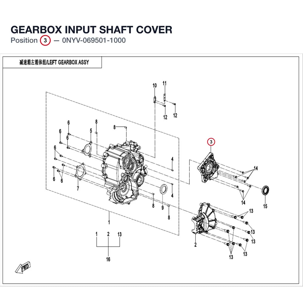 GEARBOX INPUT SHAFT COVER product image