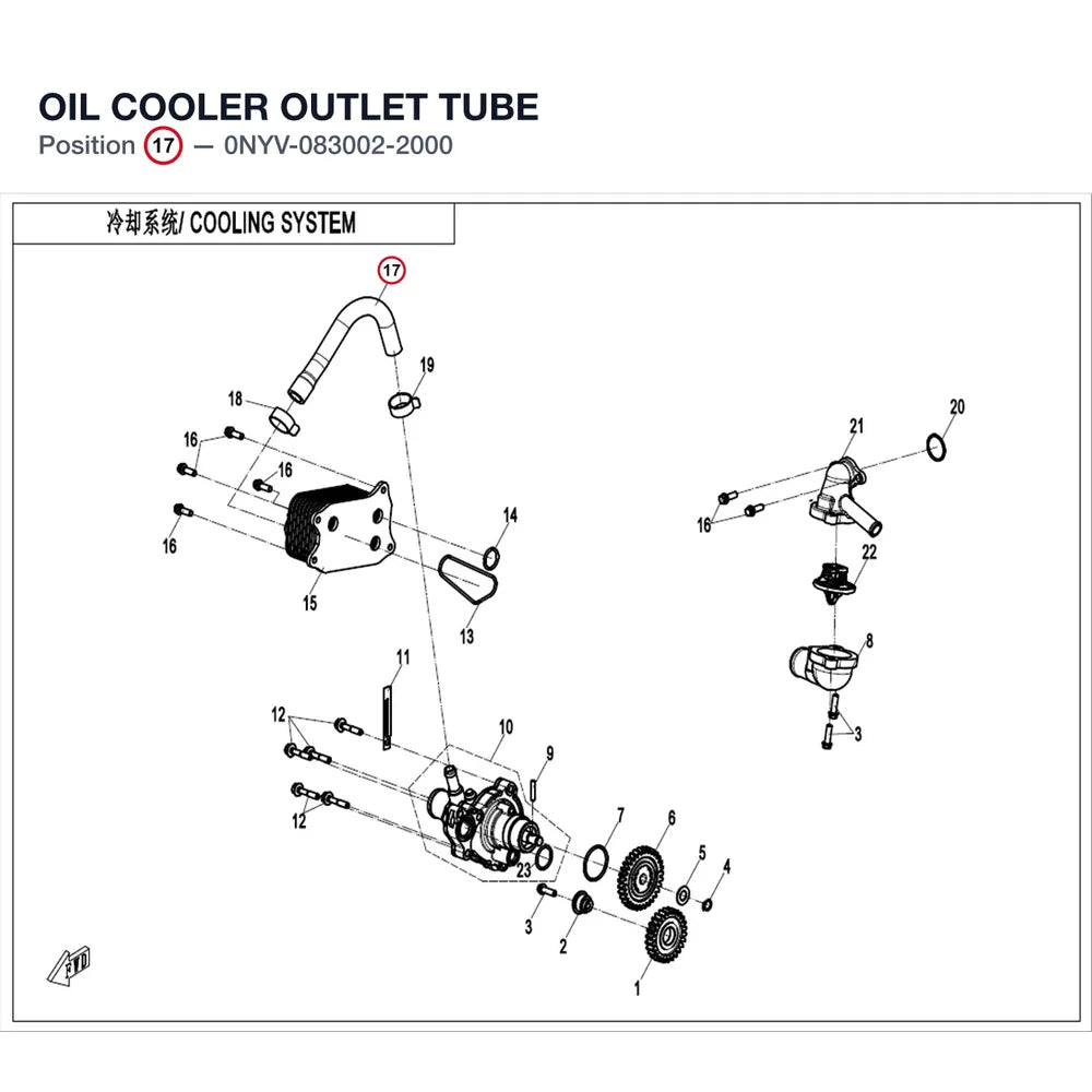 OIL COOLER OUTLET TUBE product image