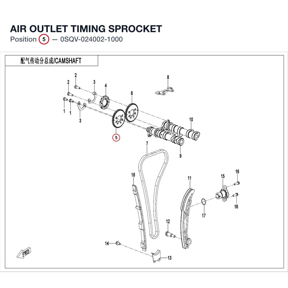 AIR OUTLET TIMING SPROCKET product image