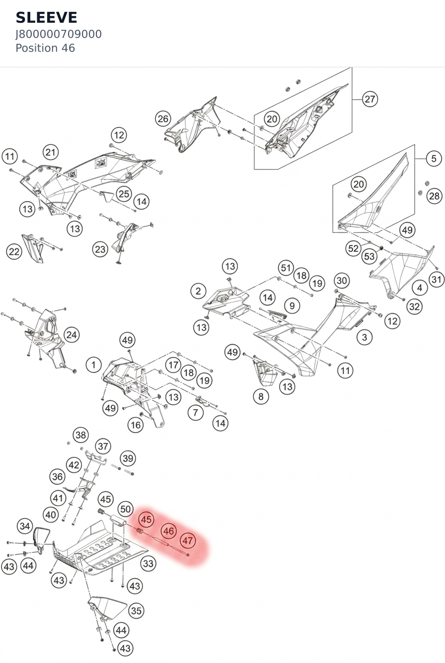 Diagram preview: SLEEVE (J800000709000)