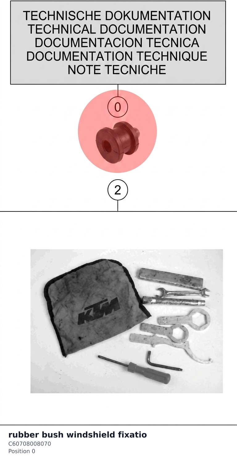 Diagram preview: rubber bush windshield fixatio (C60708008070)