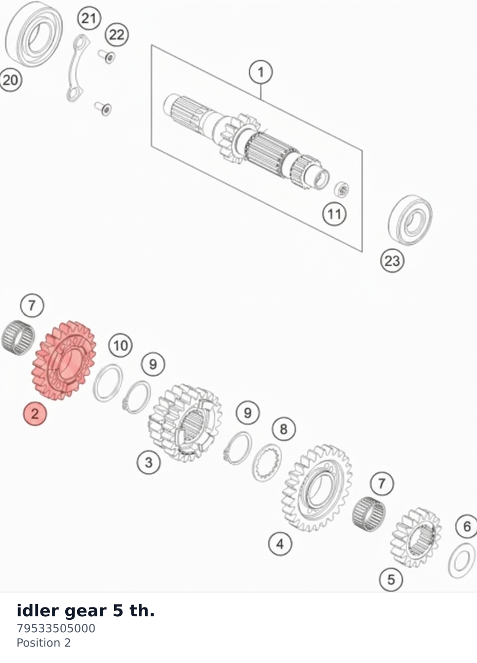 Diagram preview: idler gear 5 th. (79533505000)