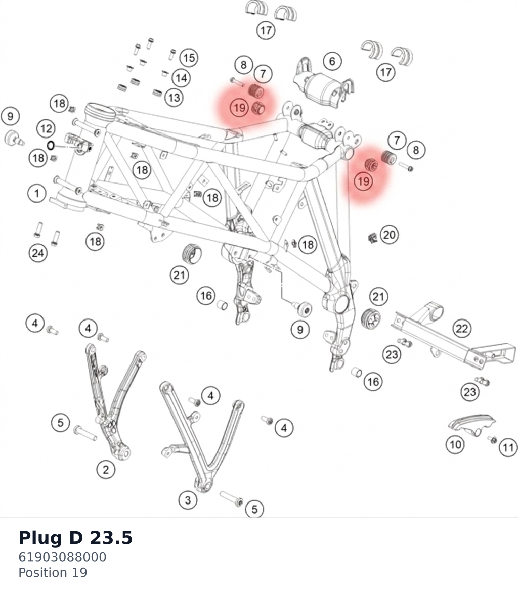 Diagram preview: Plug D 23.5 (61903088000)