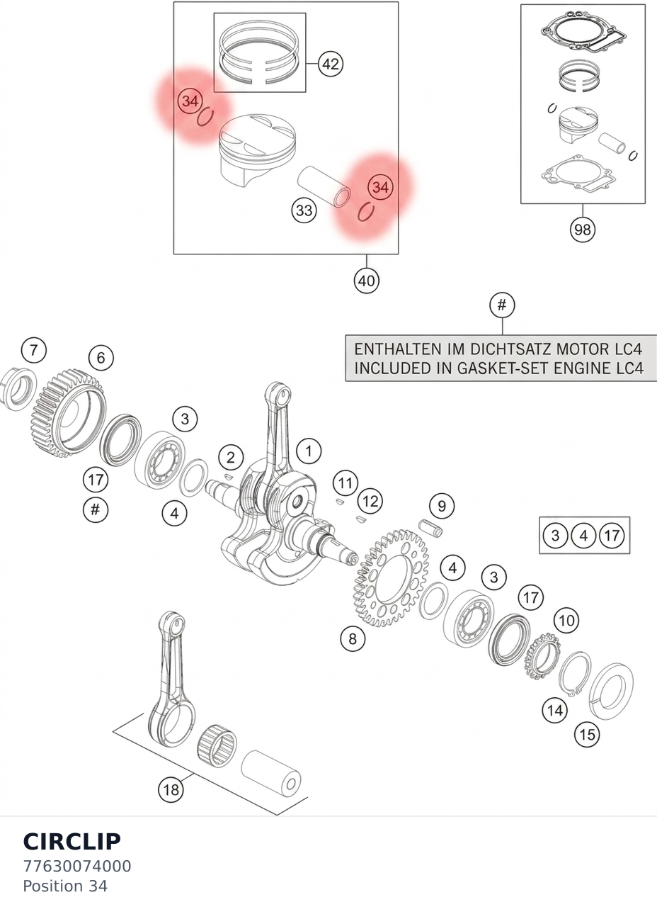Diagram preview: CIRCLIP (77630074000)