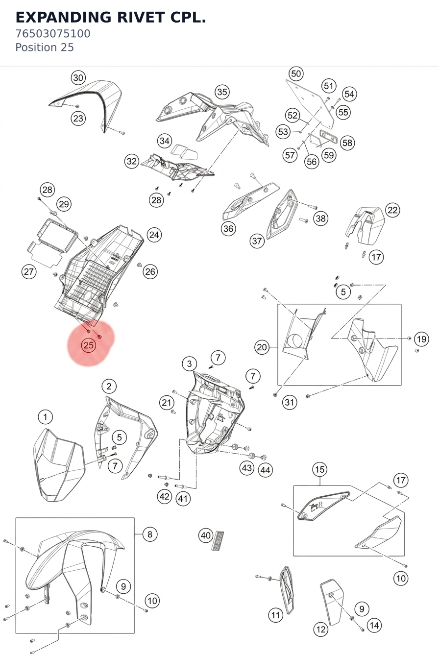 Diagram preview: EXPANDING RIVET CPL. (76503075100)