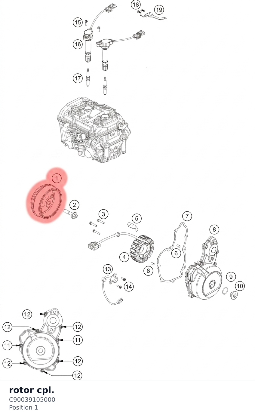 Diagram preview: rotor cpl. (C90039105000)