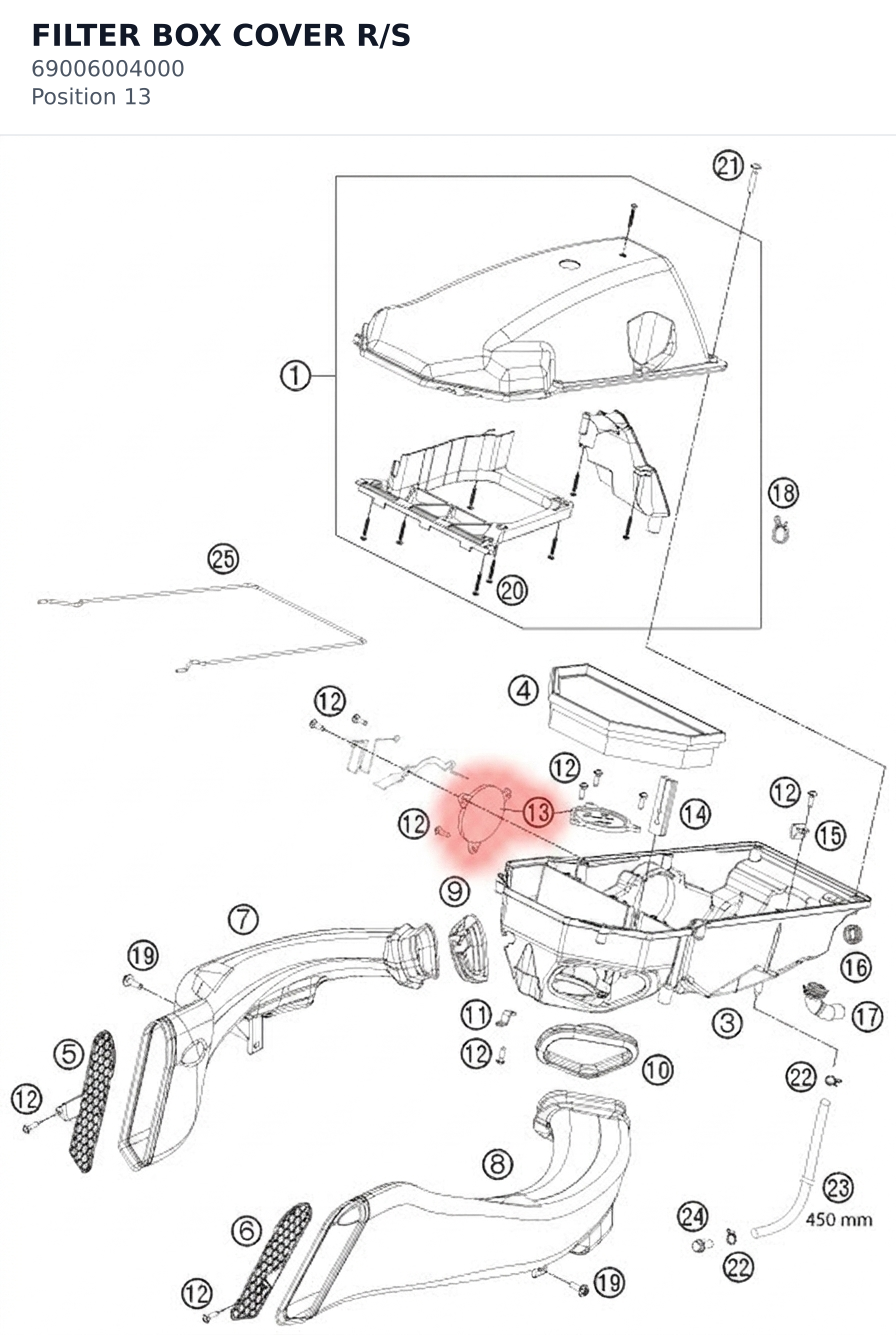Diagram preview: FILTER BOX COVER R/S (69006004000)