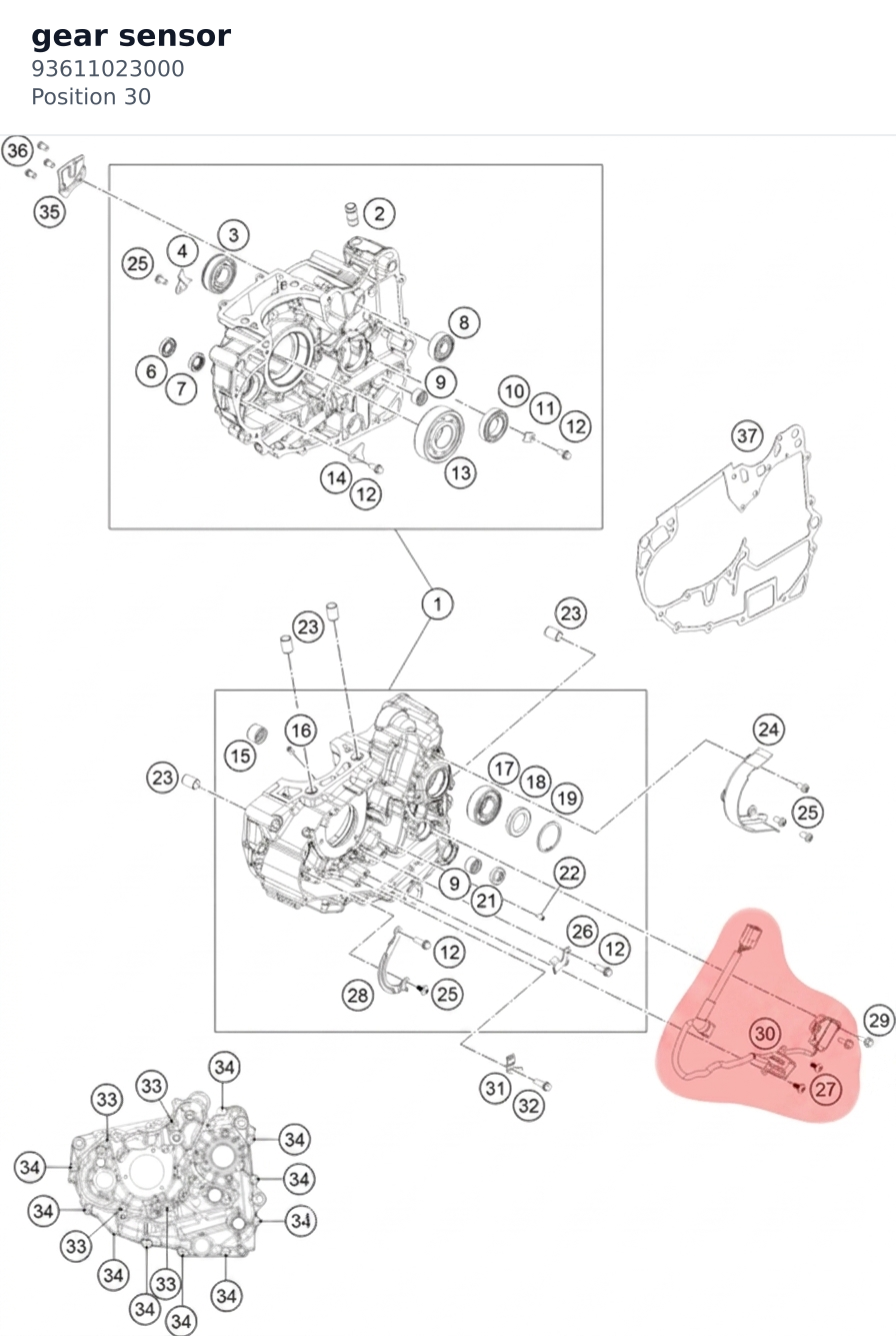 Diagram preview: gear sensor (93611023000)