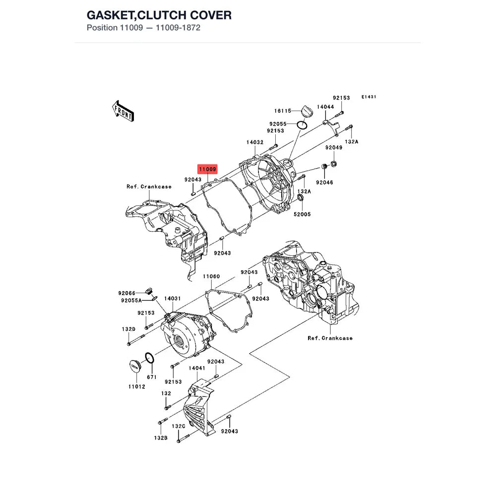 Kawasaki OEM – GASKET,CLUTCH COVER product image
