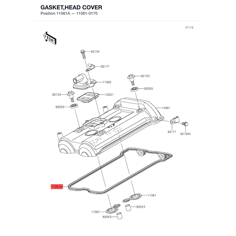 Kawasaki OEM – GASKET,HEAD COVER product image