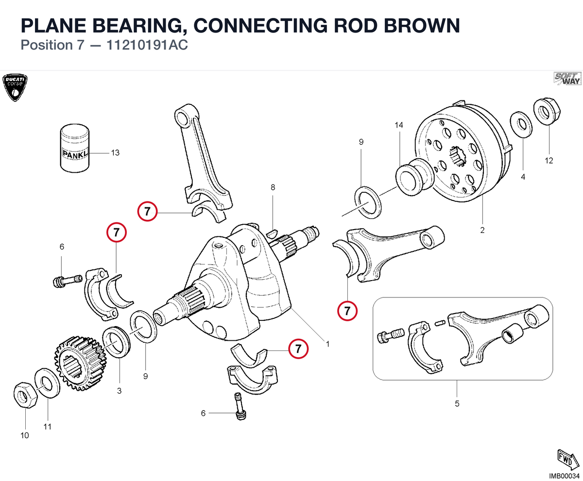 PLANE BEARING, CONNECTING ROD BROWN