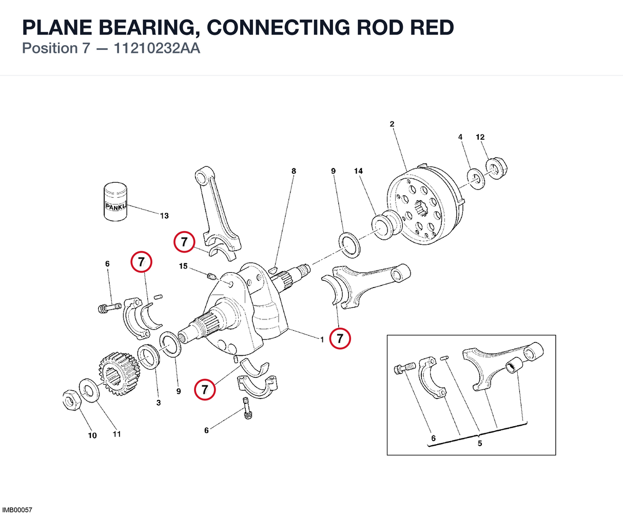 PLANE BEARING, CONNECTING ROD RED